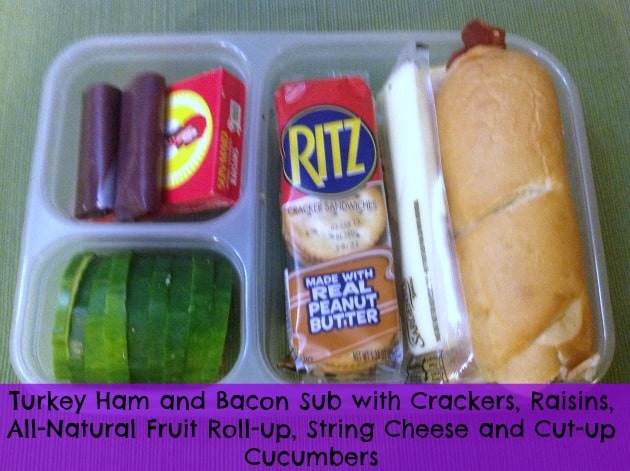 Turkey Bacon Ham Sub School Lunch