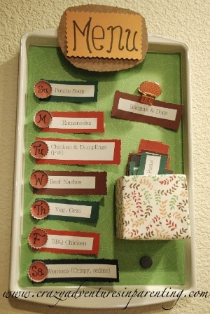 DIY Weekly Menu Board