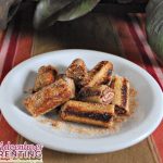 nutella peanut butter cream cheese roll ups sprinkled with cinnamon sugar