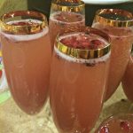 pomegranate orange cranberry cocktail topped with anils