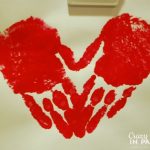 heart-shaped handprints craft