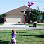 Baby V flying kite for the first time