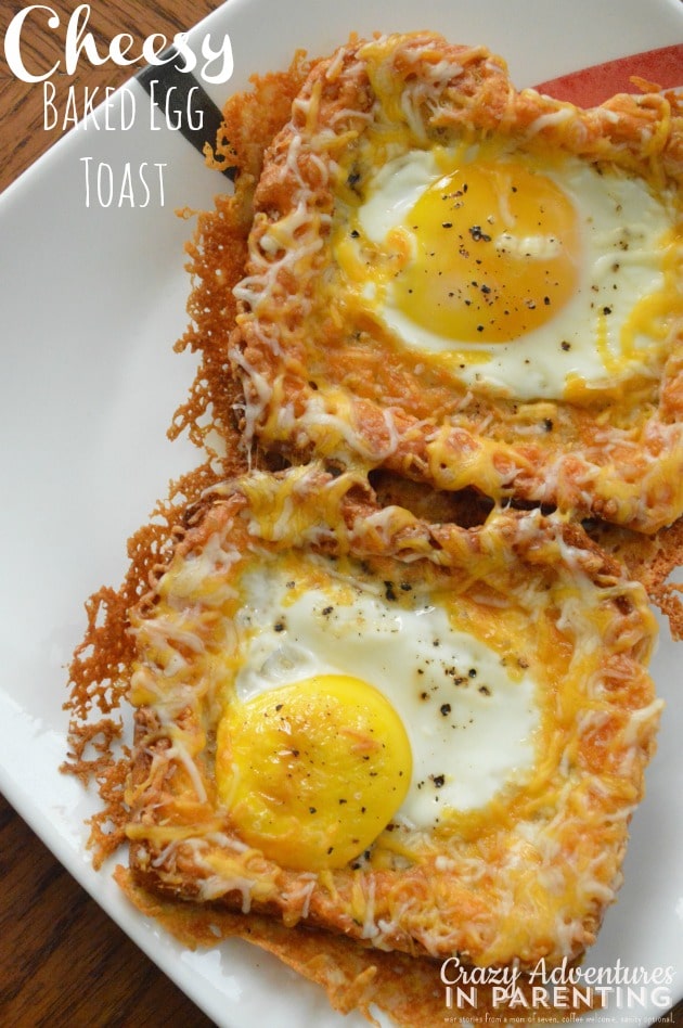 Cheesy Baked Egg Toast | Crazy Adventures in Parenting