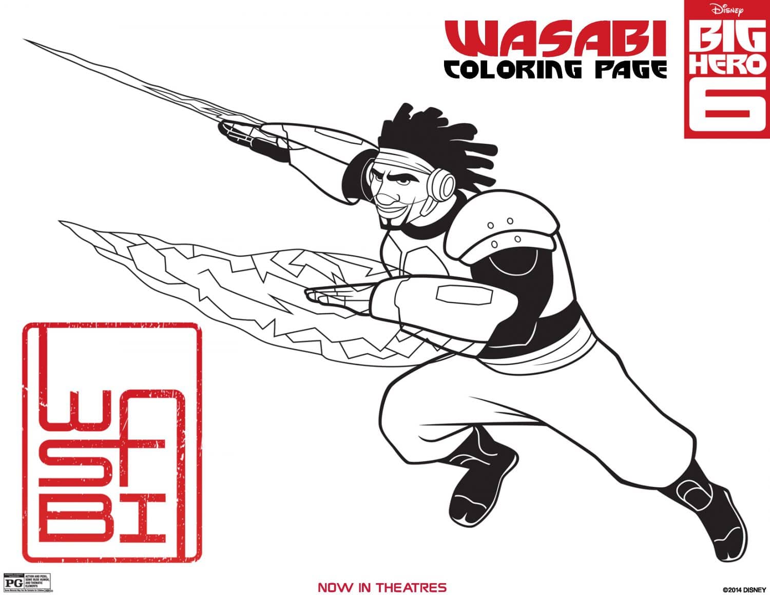 Big Hero 6 coloring page Wasabi