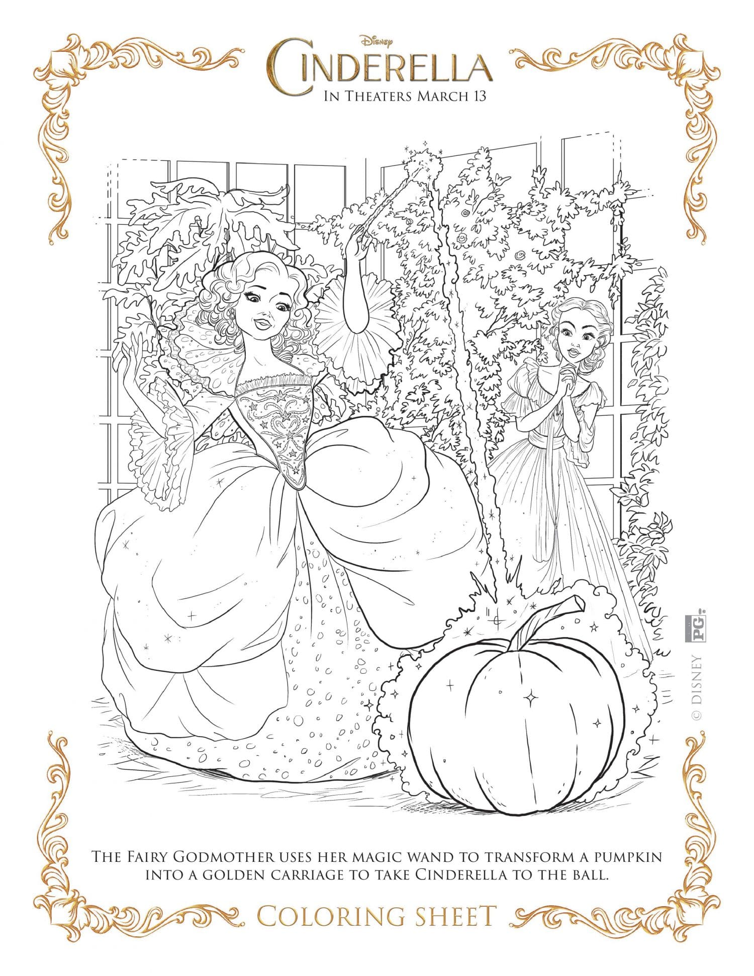 fairy godmother from cinderalla coloring pages - photo #13