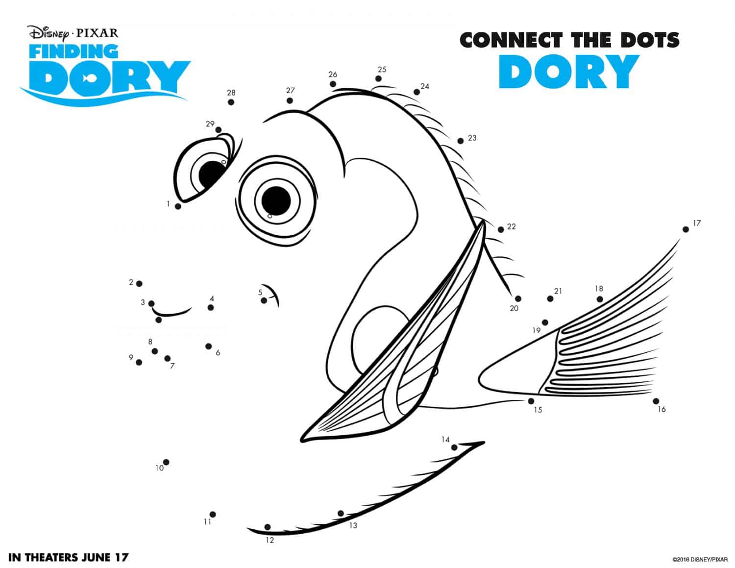 Finding Dory Coloring Pages And Activity Sheets Crazy Adventures In