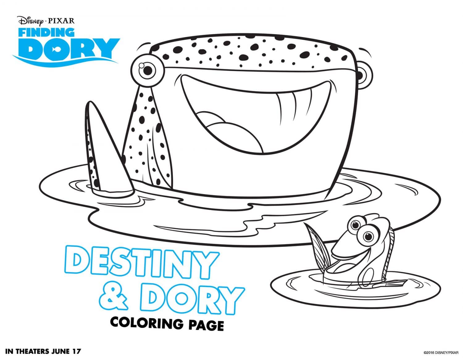 Finding Dory Coloring Pages and Activity Sheets Crazy Adventures in