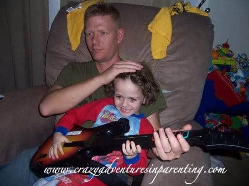 guitar hero with daddy