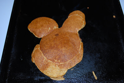 Mickey-shaped pancake fail