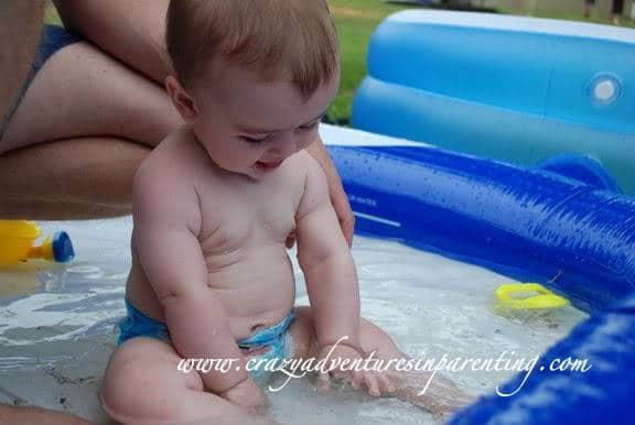 infant fun in pool