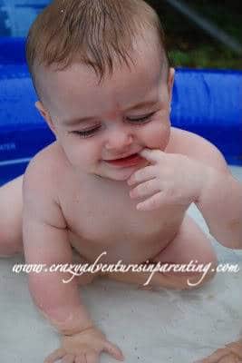 baby in pool