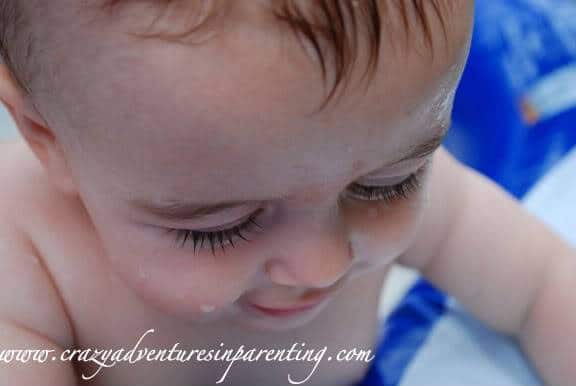 baby in pool