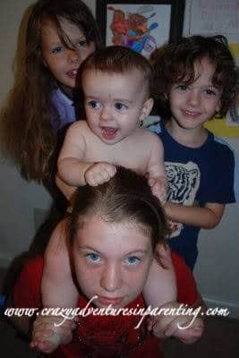 Four-headed children monster
