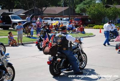 Motorcycles in parade