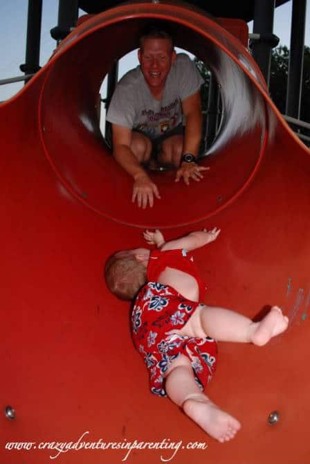Baby dude failing miserably at the slides