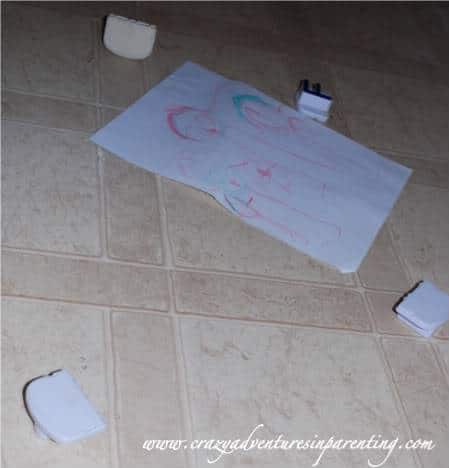 Fridge Drawing on the Floor