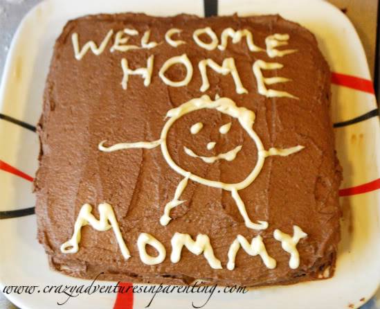 welcome home mommy cake