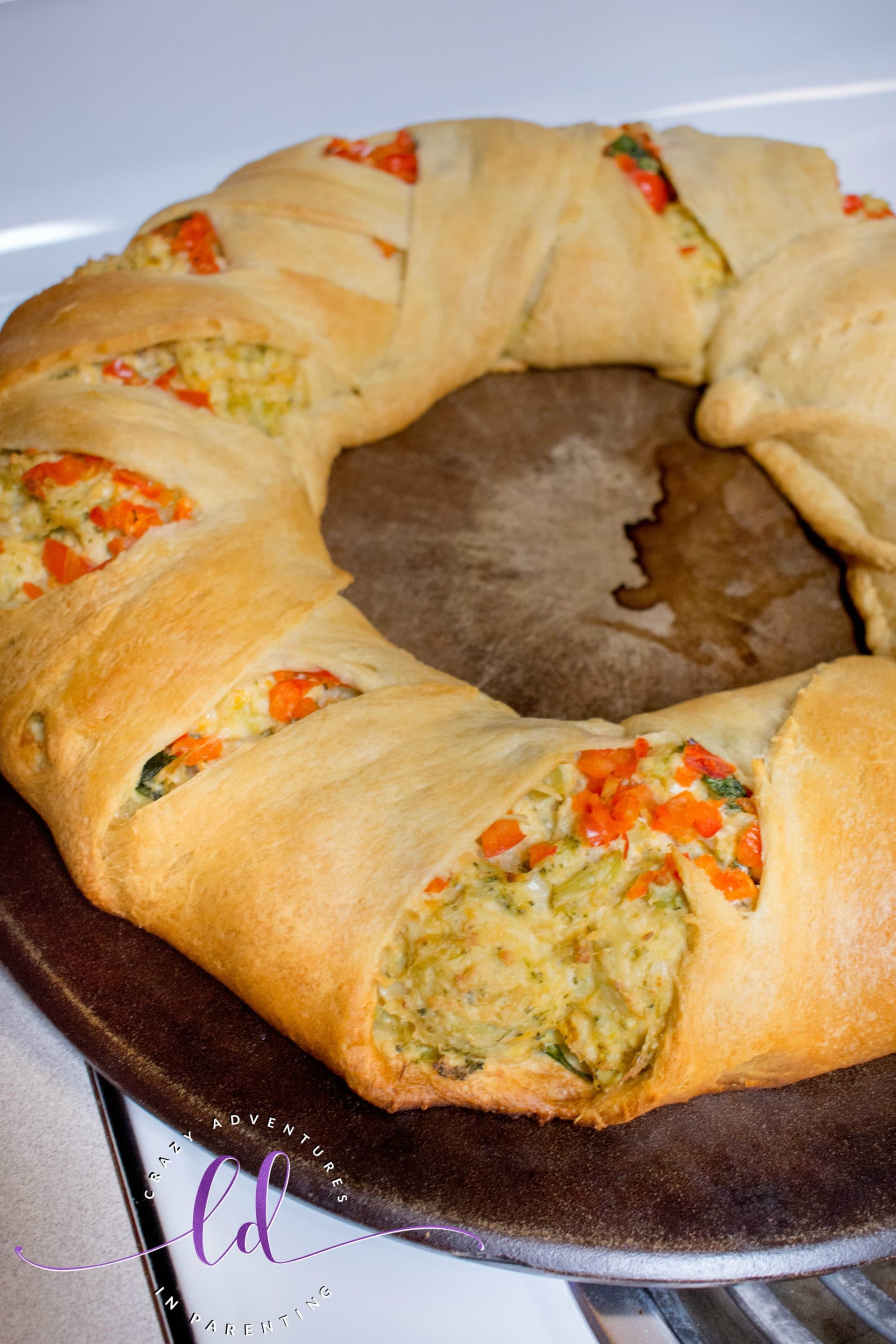 Baked and Ready Chicken Broccoli Wreath