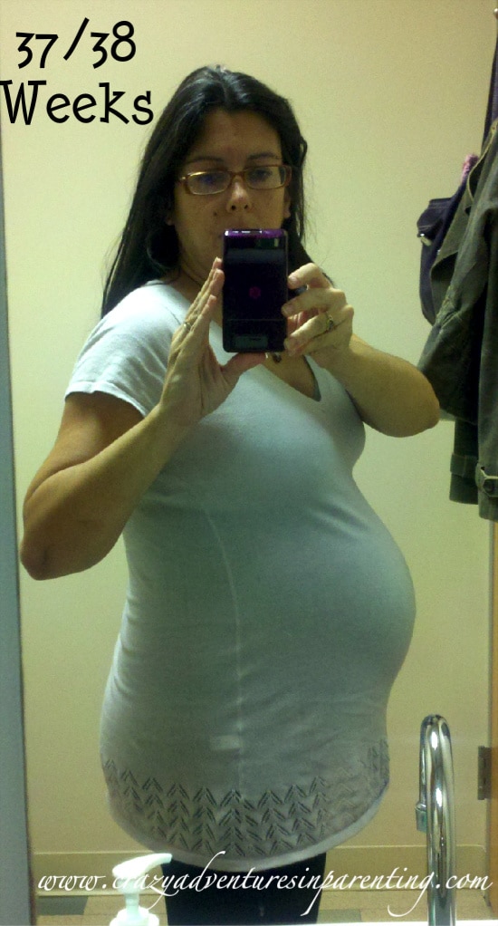 37-38 weeks pregnant belly picture