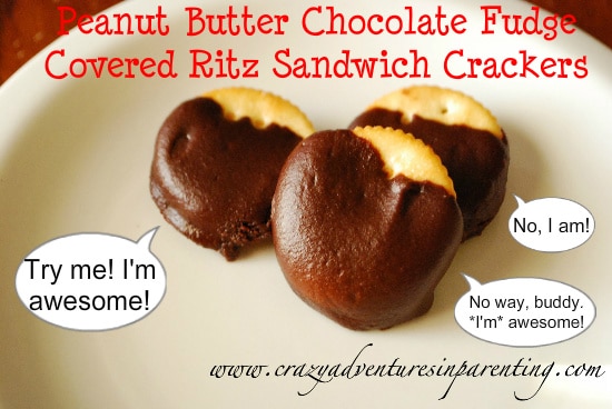 peanut butter chocolate fudge covered ritz sandwich crackers