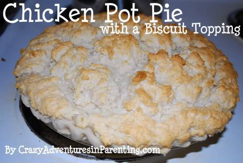 Chicken Pot Pie with a Biscuit Topping