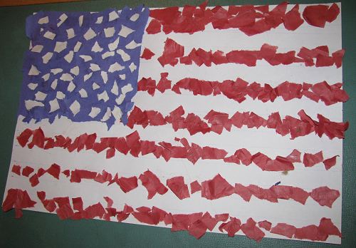 paper flag collage