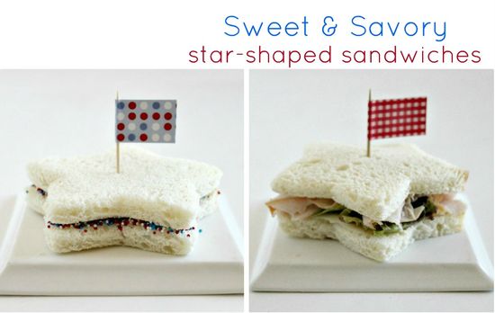 star-shaped sandwiches