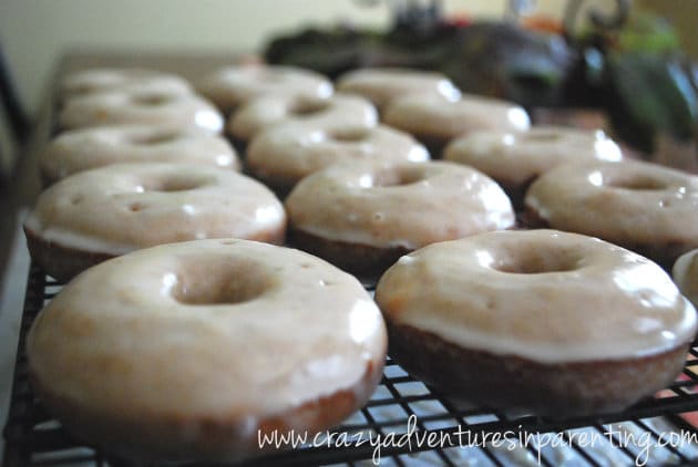 strawberry glazed doughnuts