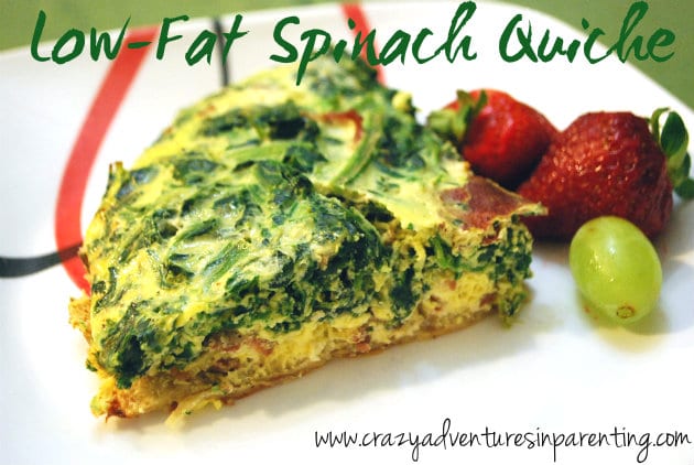 Low Fat Spinach Quiche