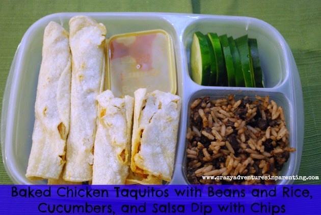 Baked Taquitos Beans and Rice School Lunch