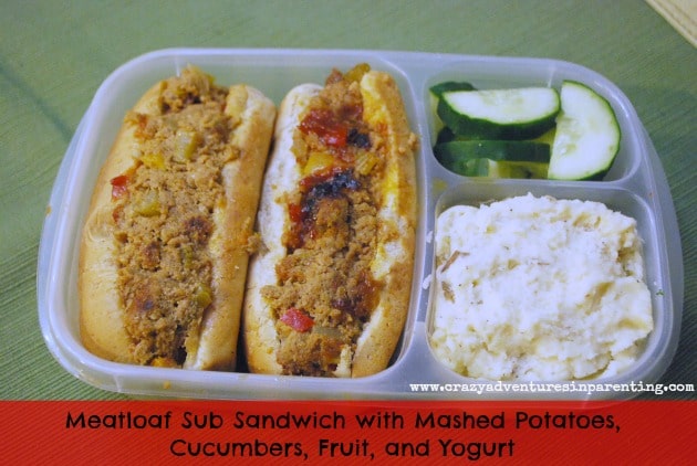 meatloaf sub mashed potatoes school lunch