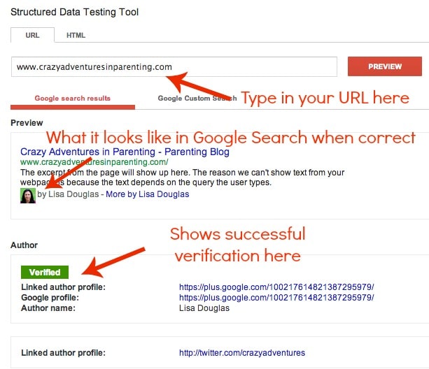 how to verify your site is linked to Google+