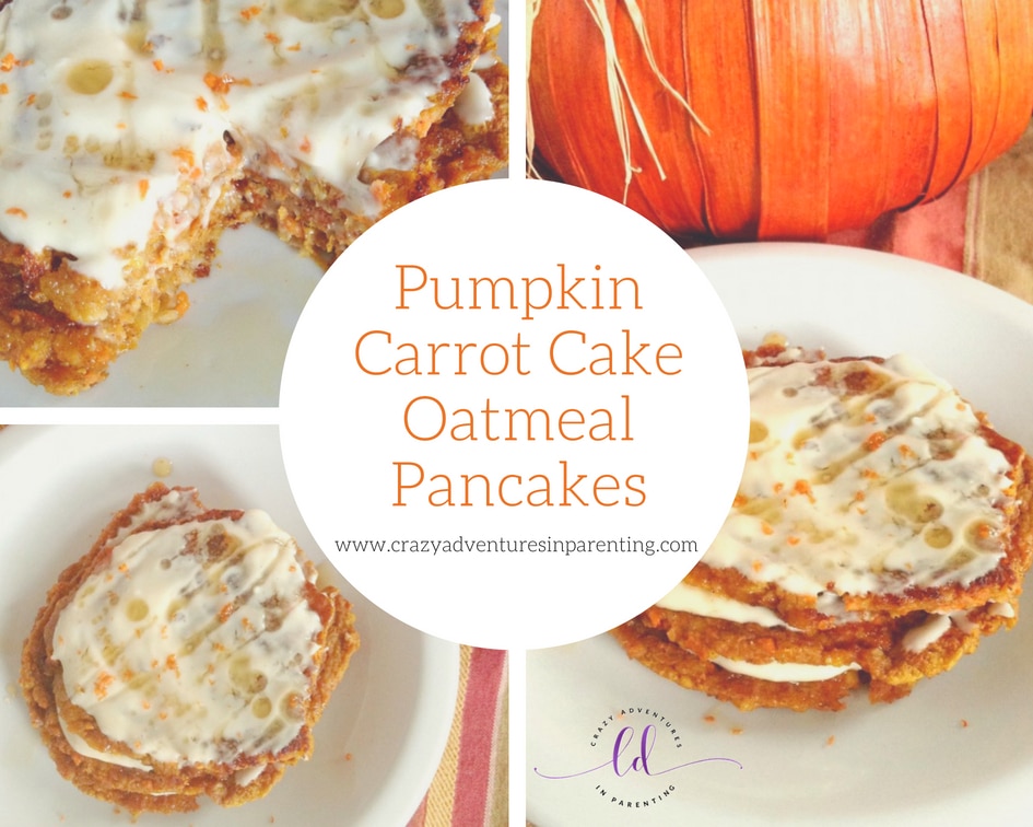 Pumpkin Carrot Cake Oatmeal Pancakes