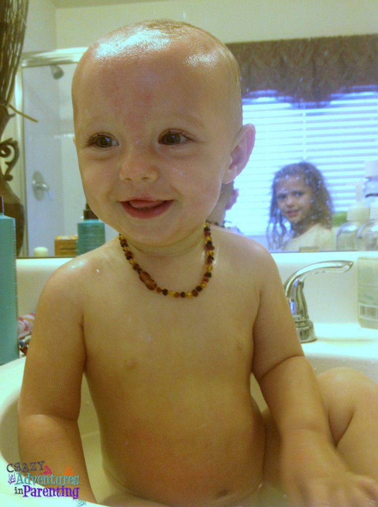 baby bath in the sink