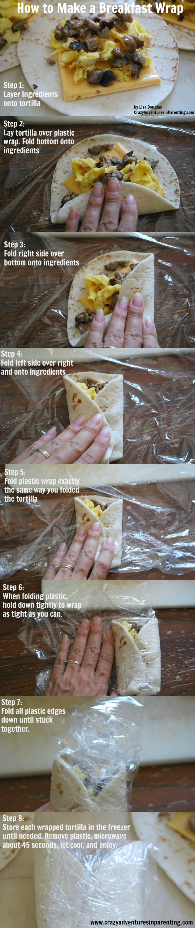 make ahead breakfast wrap instructions