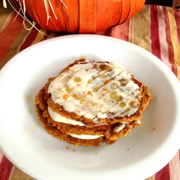 Pumpkin Carrot Cake Oatmeal Pancakes with Protein