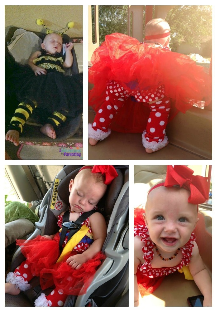 baby v costume collage