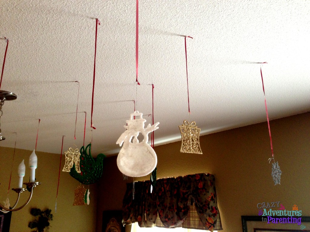 christmas decorating with ornaments
