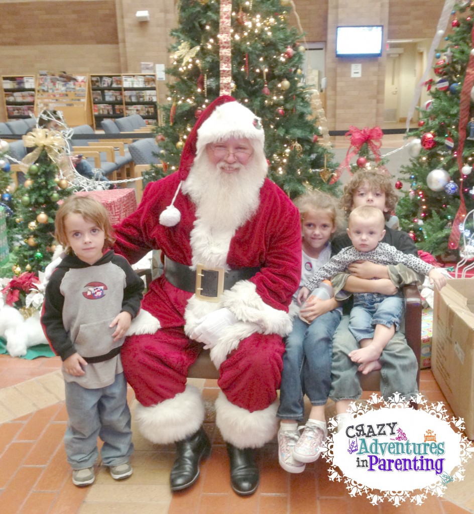 kids meeting santa