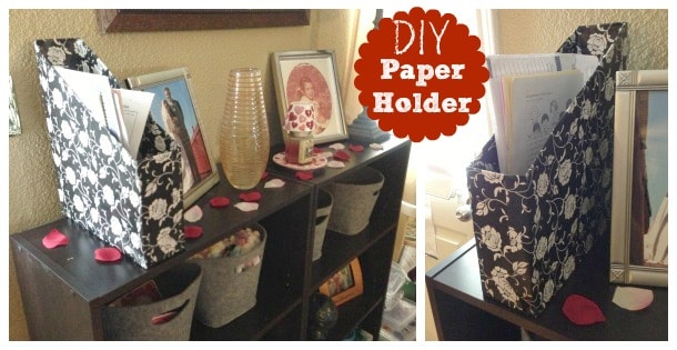 DIY school paper holder