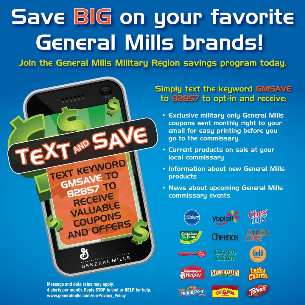 General Mills Commisary Text and Save