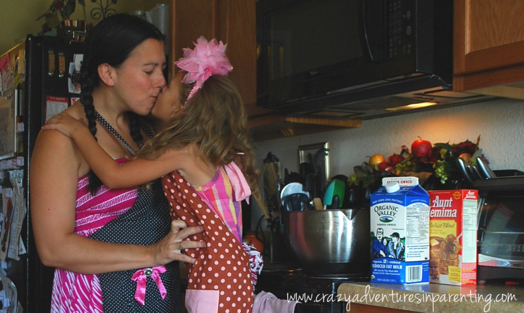 baby sis and me cooking together