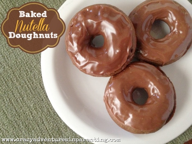 Baked Nutella Doughnuts with Frosting