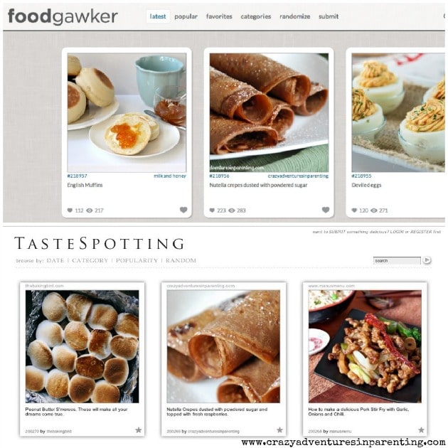 recipe features on foodgawker and tastespotting
