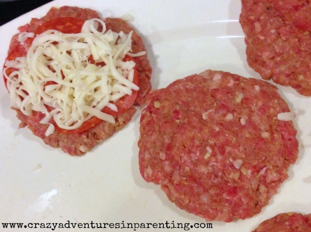 pizza stuffed burgers