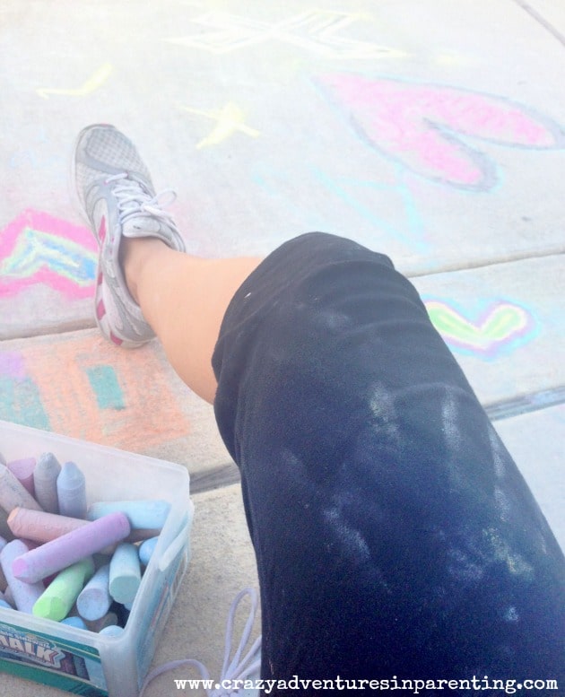 sidewalk chalk with kids