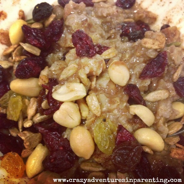 trail mix oatmeal