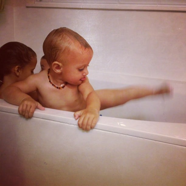 bathtime kick