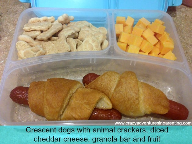 school lunch ideas crescent dogs cheese