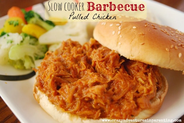 slow cooker pulled barbecue chicken